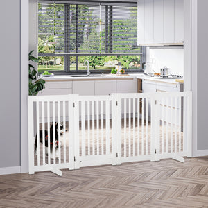 Freestanding wooden safety barrier with opening gate