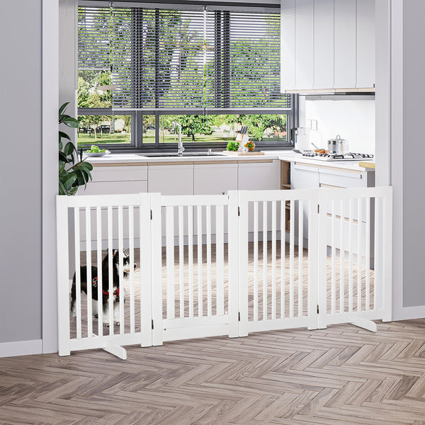 Freestanding wooden safety barrier with opening gate