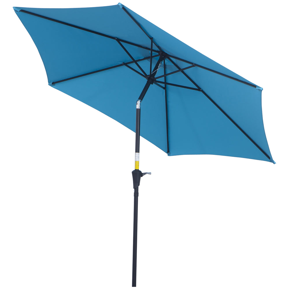 8.5-foot round parasol, blue