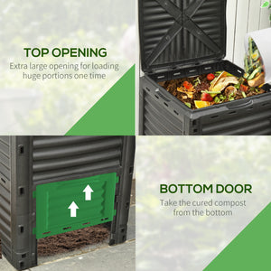80-gallon (300-liter) outdoor composter, green