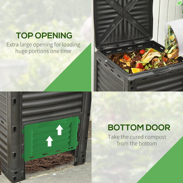 80-gallon (300-liter) outdoor composter, green