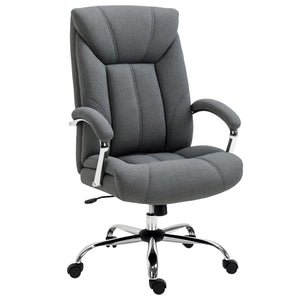Swivel office chair with high back, grey