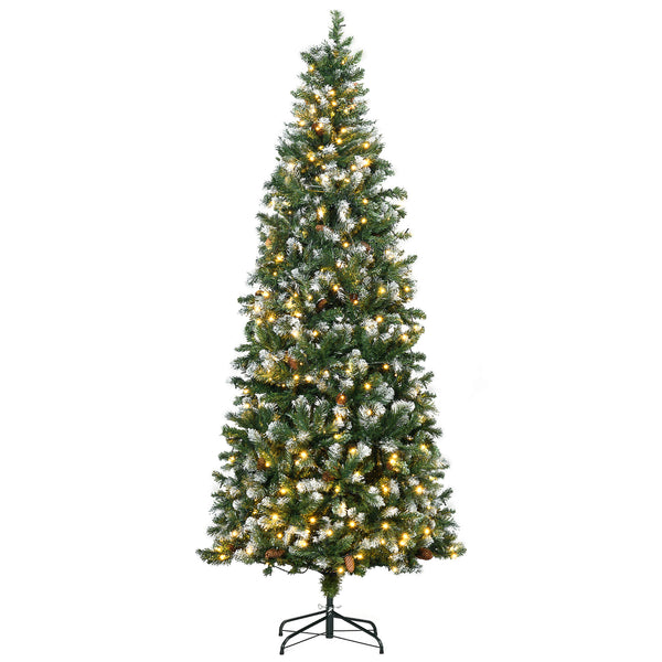 7.5ft Pre-Lit Decorative Christmas Tree with Automatic Opening