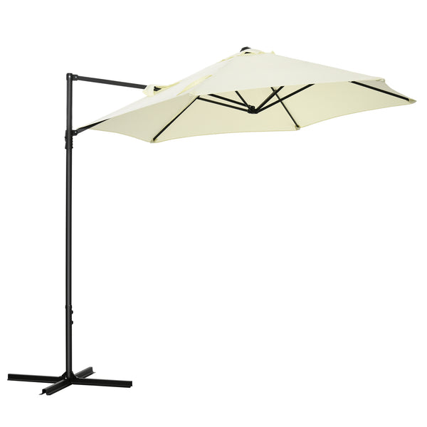 8.5-foot cantilever parasol with 360° rotation, beige