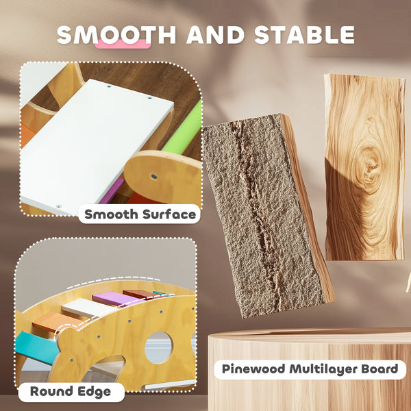 2 in 1 wooden arch and seesaw module