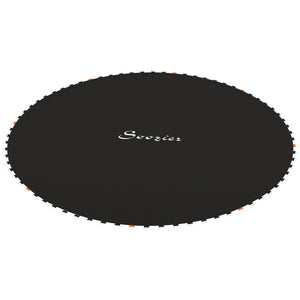 Soozier Trampoline Mat Replacement with Spring Pull Tool and 72 V-Hooks, Fits 12ft Trampoline, Using 5.5" Springs, Black