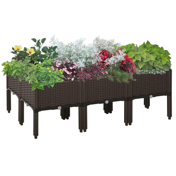6-piece raised garden bed in PP