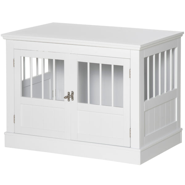 31" cabinet with three doors, white
