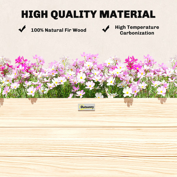 Raised planter, natural color