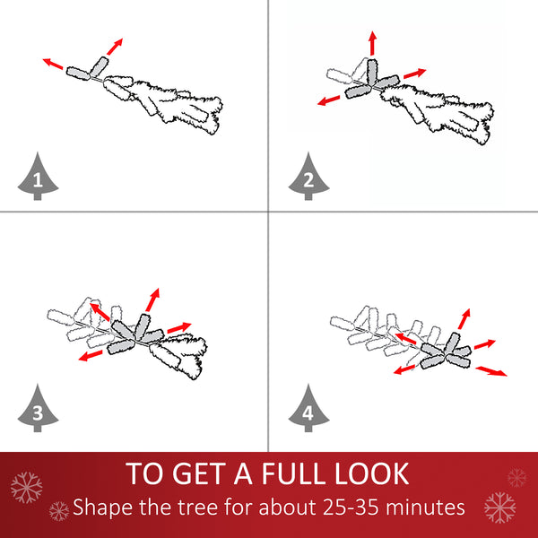 7ft Black Artificial Christmas Tree