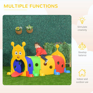 Caterpillar Pattern Tunnel for Children Ages 3-6, Multicolor