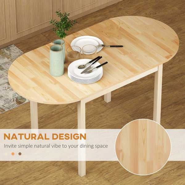 Drop-leaf kitchen table for small spaces, natural