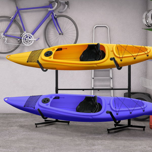 Freestanding kayak storage rack