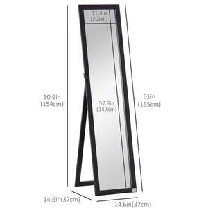 Full length mirror, black