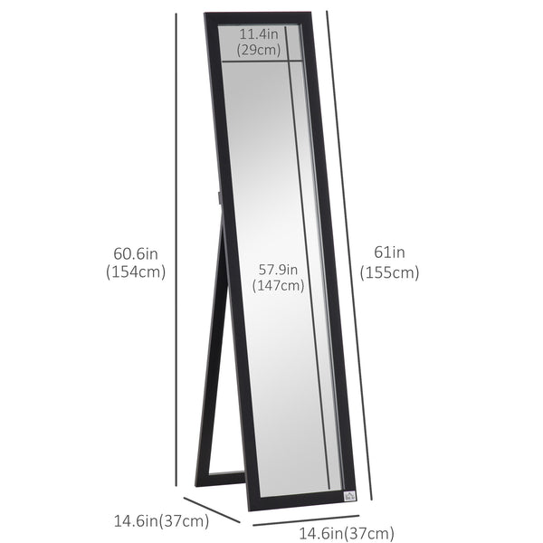 Full length mirror, black