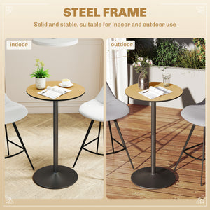 Round table with steel frame