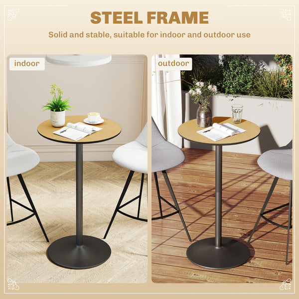 Round table with steel frame