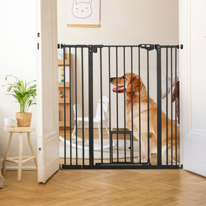 Black dog safety gate