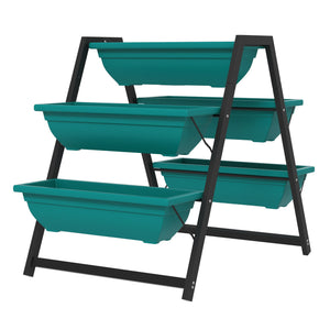 3-Tier Vertical Raised Garden Bed with 5 Trays for Outdoor Plants