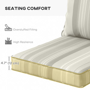 Replacement Cushions, Set of 4, for Patio Chair, Indoor and Outdoor, Gray