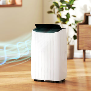 12,000 BTU 5-in-1 Portable Air Conditioner with Cooling, Heating, Dehumidifying, Fan, Sleep Mode, Wi-Fi Voice Control, White