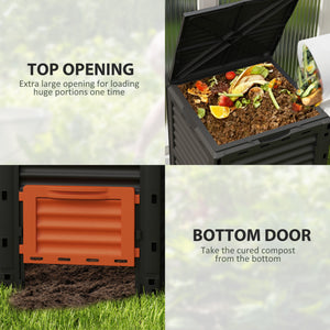 80-gallon (303-liter) outdoor composter, orange
