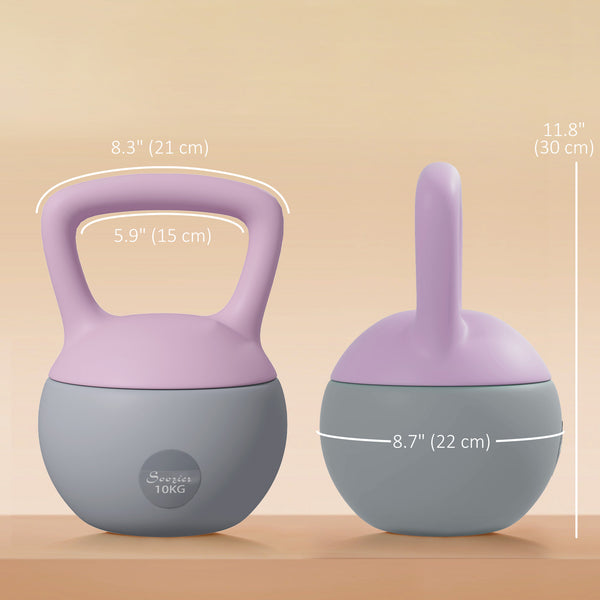 22 lb kettlebell with non-slip handle and stable base – Purple