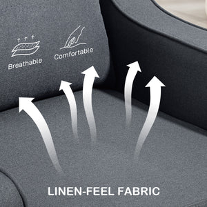 Modern accent chair with pocket springs, anthracite grey