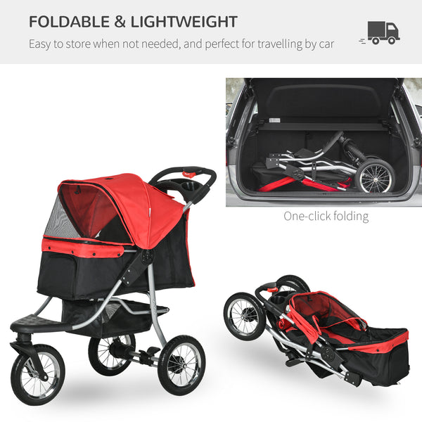 Luxury Pet Stroller, Red