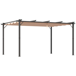 10' x 13' Aluminum Outdoor Pergola, Sand