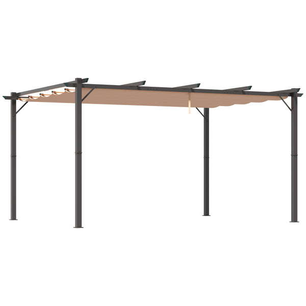 10' x 13' Aluminum Outdoor Pergola, Sand