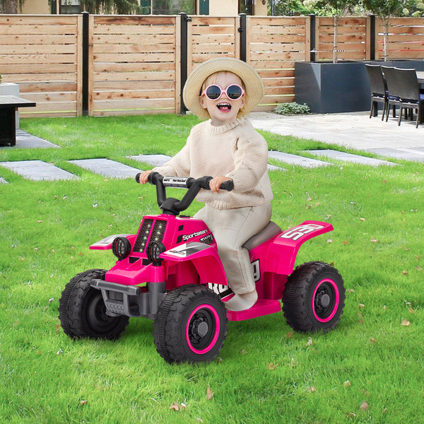 6V electric quad for children, pink