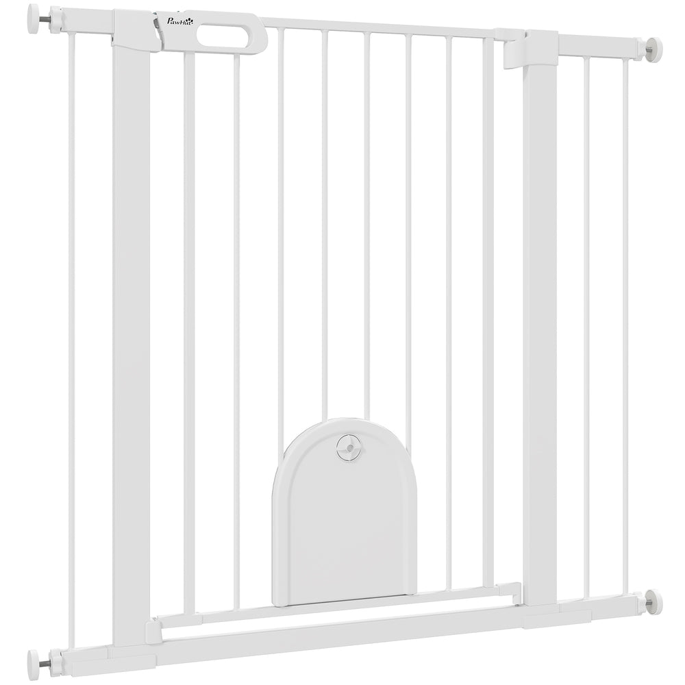 89cm High Pressure Mount Dog Safety Gate for Stairs, White