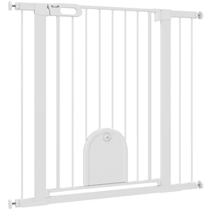89cm High Pressure Mount Dog Safety Gate for Stairs, White