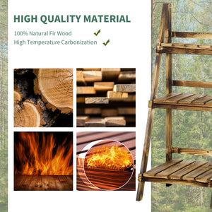 3-Tier Folding Wooden Plant Stand 