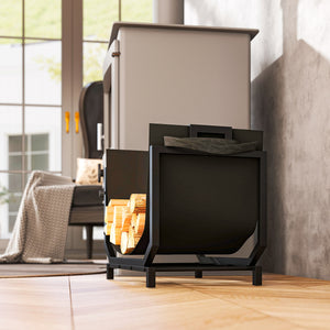 Log rack with carrying bag