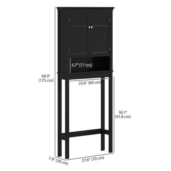 3-Tier Over-The-Toilet Storage Cabinet with Adjustable Shelf