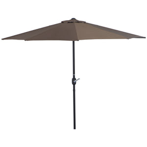 9-foot half-round parasol, coffee color 