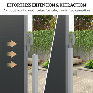 Double-sided retractable outdoor blind, anthracite grey