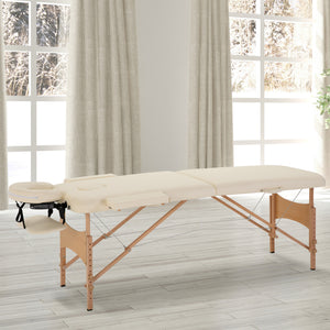 Professional adjustable folding massage table – Beige
