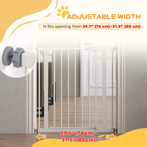 Pressure-fit safety gate, white
