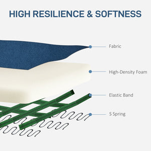 Modern fabric accent chair with wooden legs, dark blue