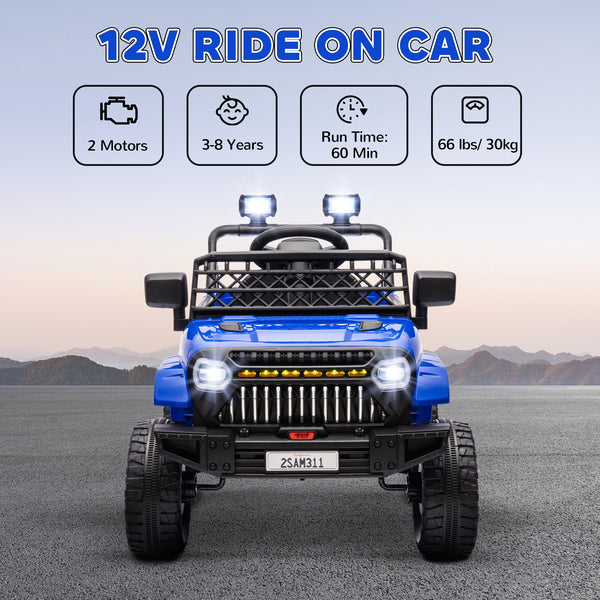 Jeep 12V with remote control and music, dark blue