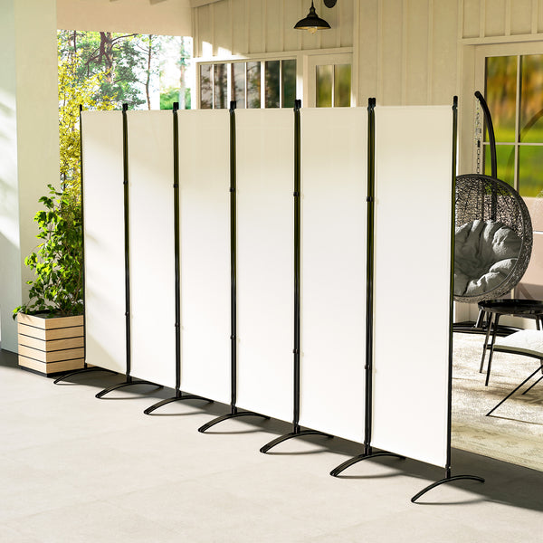 6-panel folding screen, UV30+ protection, beige