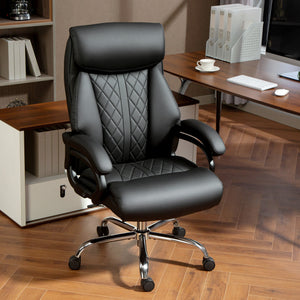 Office chair with spring padding, black