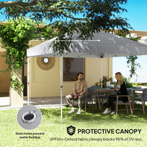 10 x 10 folding tent with side walls, light grey