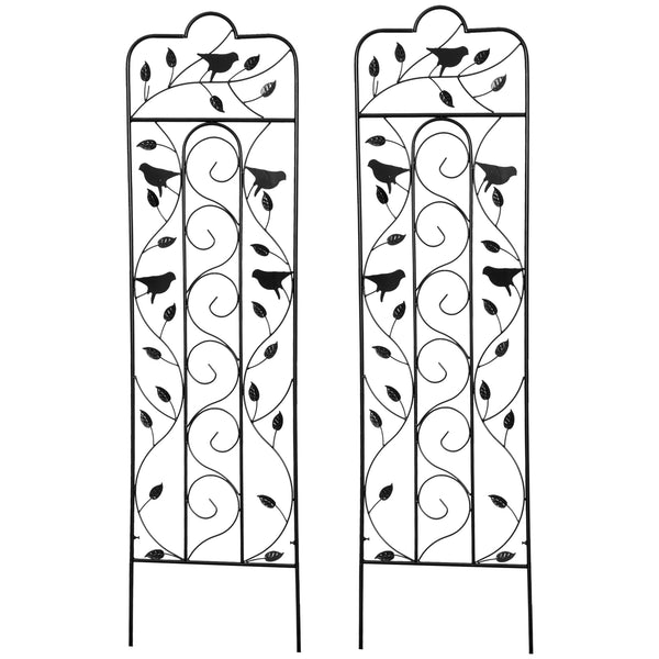 Set of 2 garden trellises for climbing plants