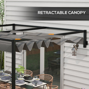 7 x 10 lean-to pergola with retractable roof
