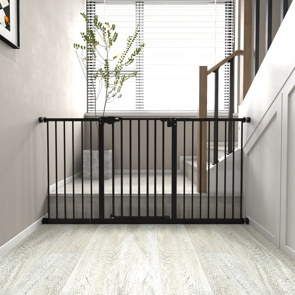 Pressure fit safety gate, black