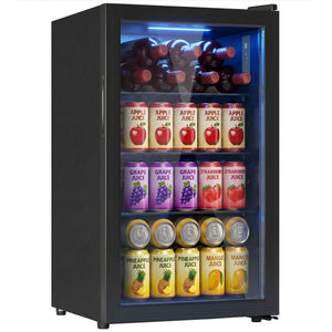 2.1 cu. ft. Beverage Refrigerator, 85-can capacity, black